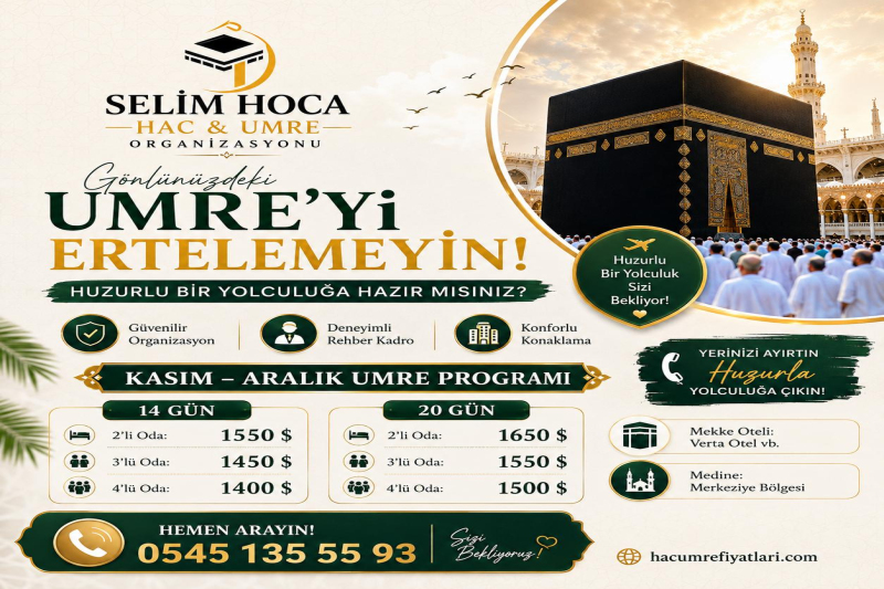 Kasım - Aralık 2026 Umre Turu resmi