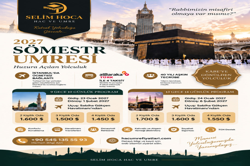 Sömestr Umresi 2027 | Sömestr Tatili Umre Fiyatları ve Turları resmi